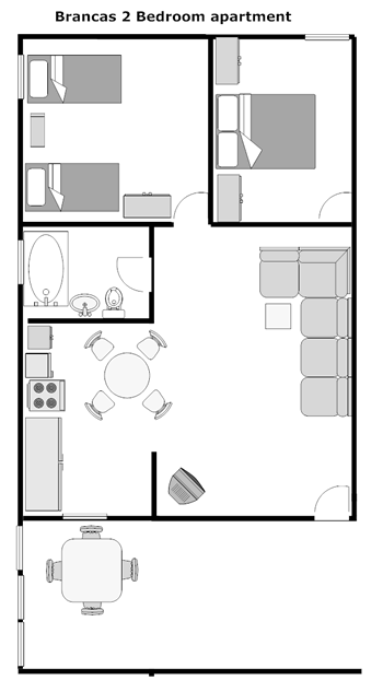 2 Bedroom Layout